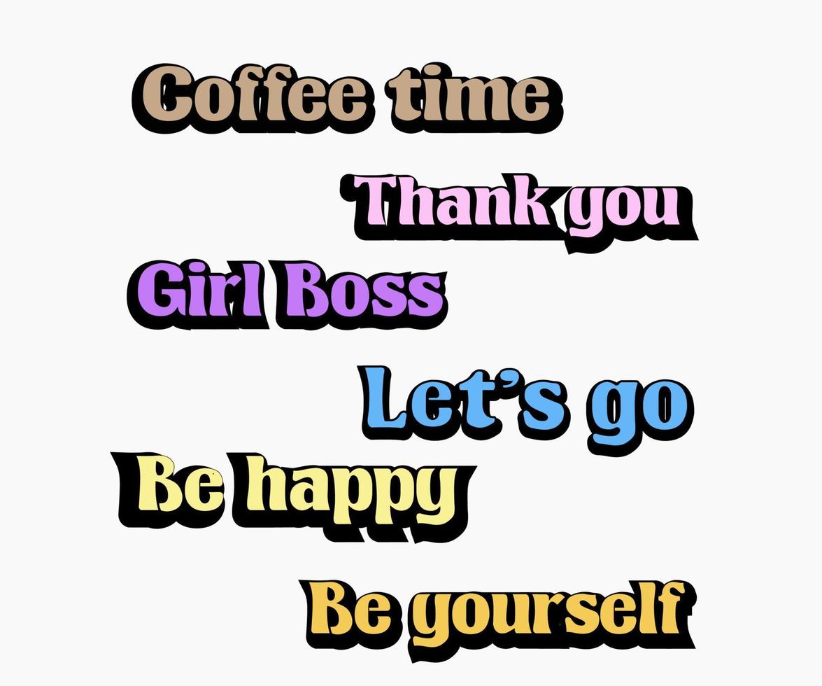 lettering good phrases for all occasions vector