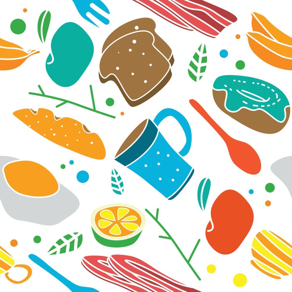 Breakfast Seamless Pattern vector