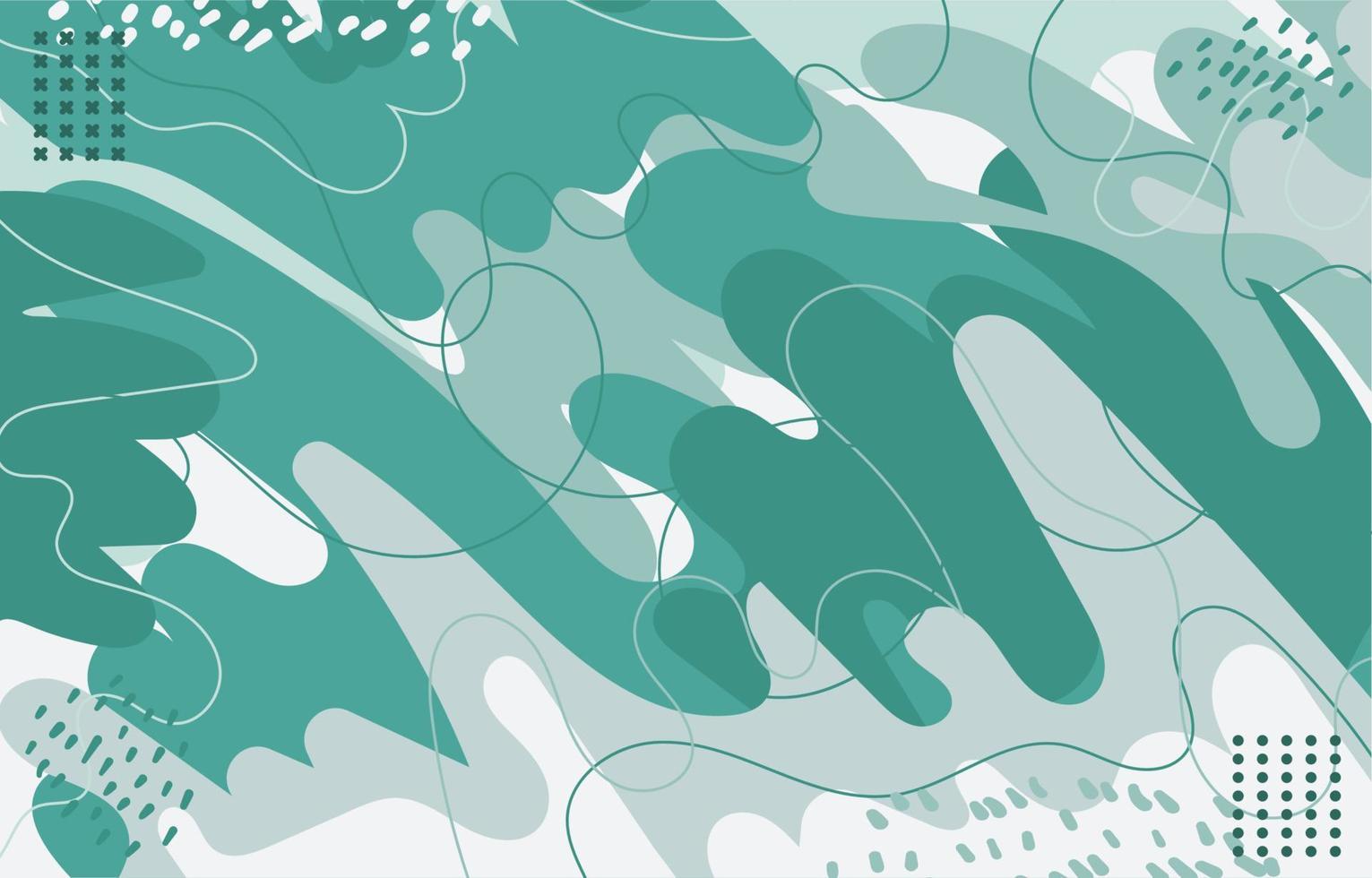 Mint Green Abstract Background with Abstract Line and Dots vector