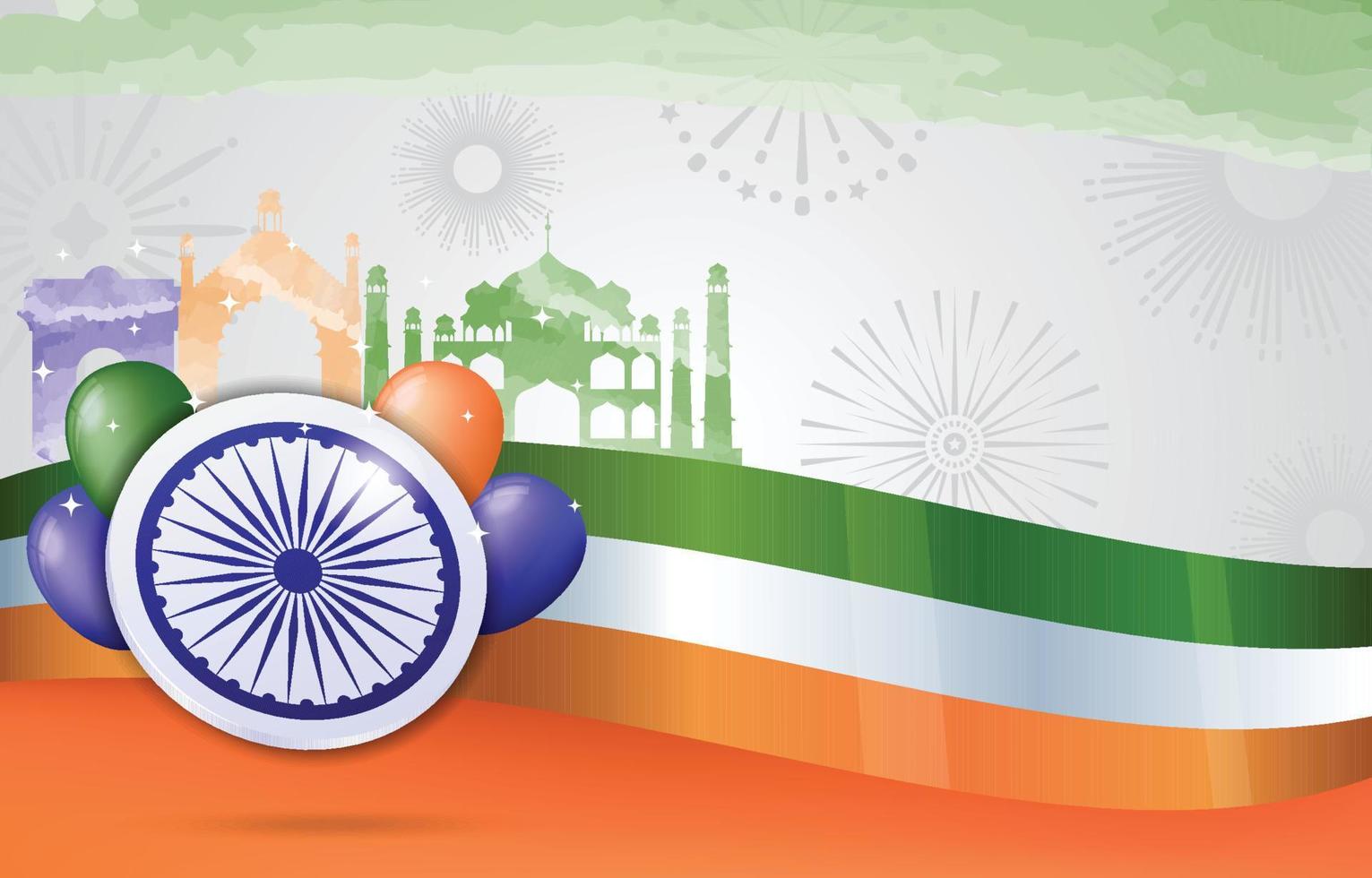 fondo del día de la independencia de la india vector