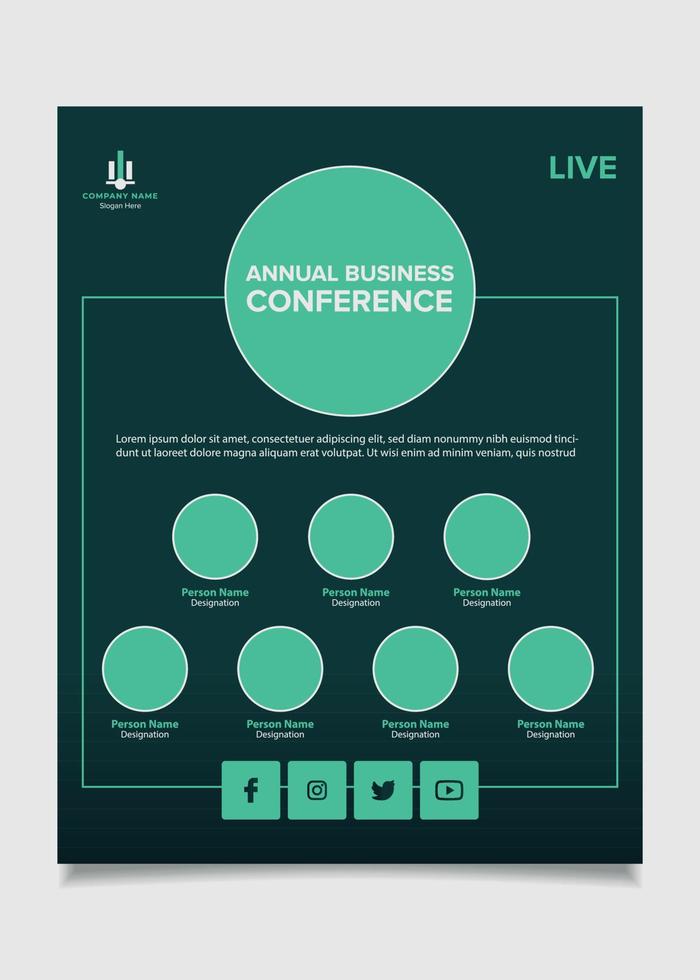 Annual business conference banner template vector