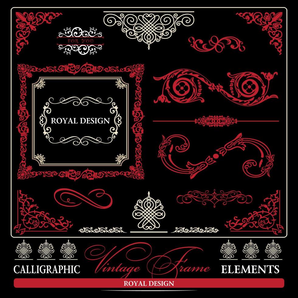 Ornamental Design Lace Borders Corners Vector