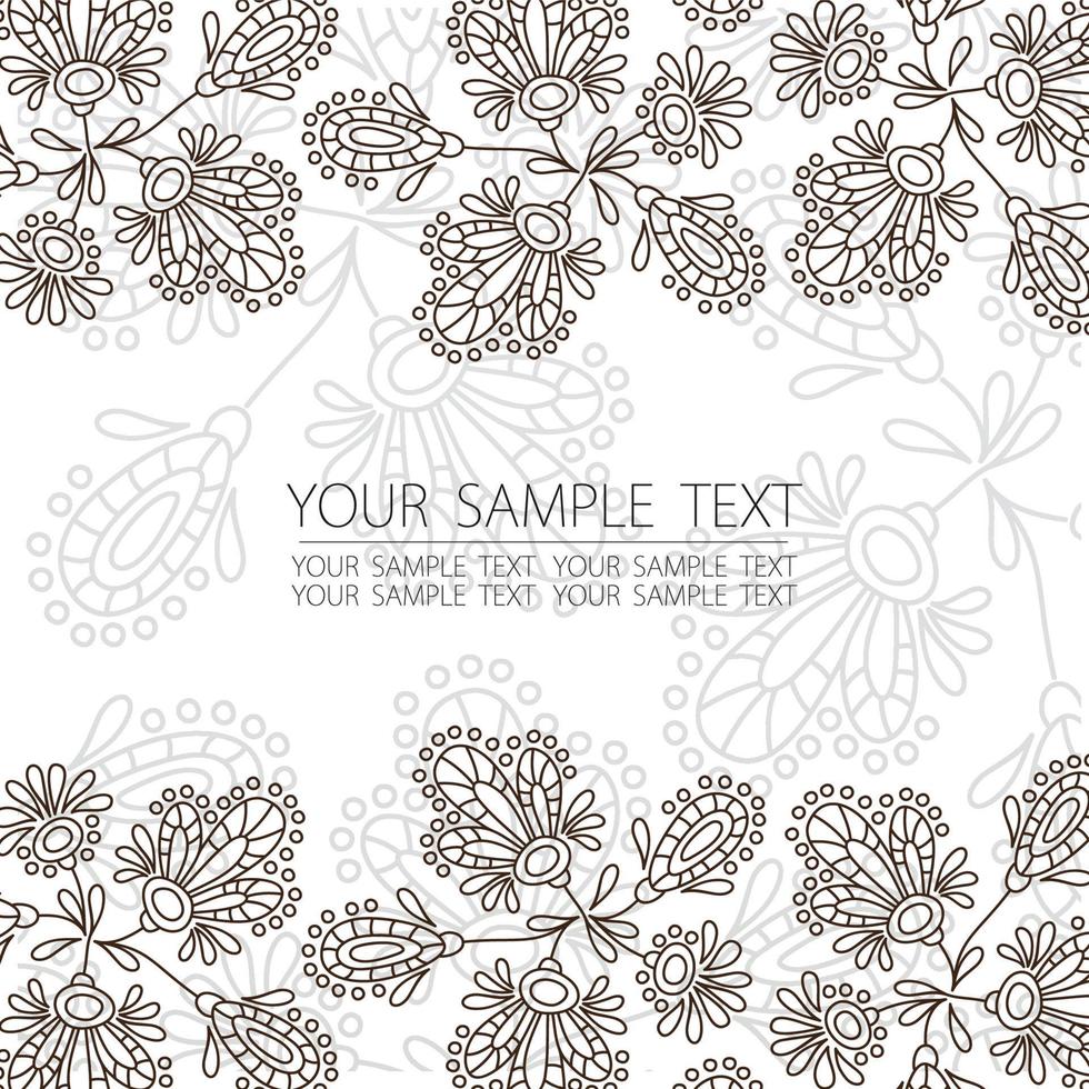 vintage flower floral illustration background design retro vector art