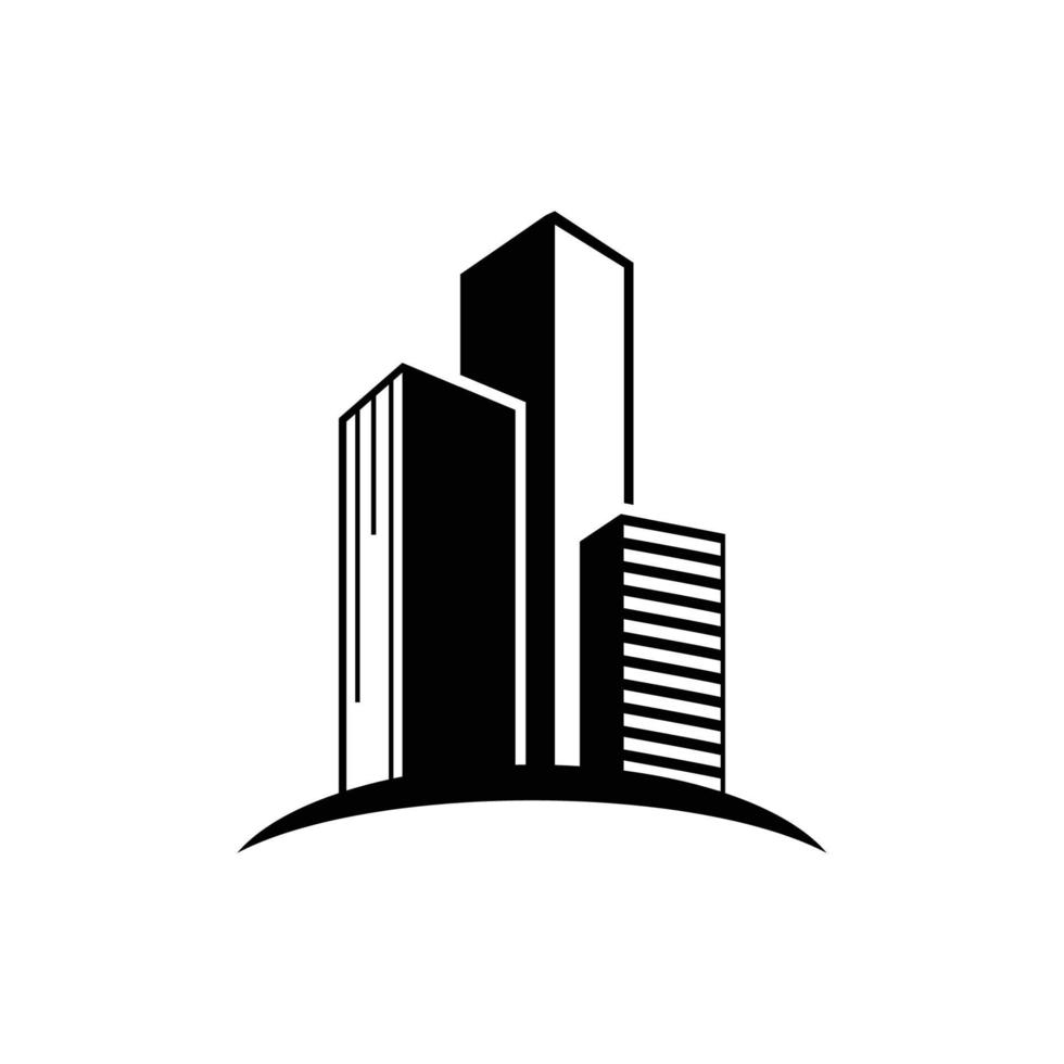 vector de diseño de icono de logotipo de edificio inmobiliario