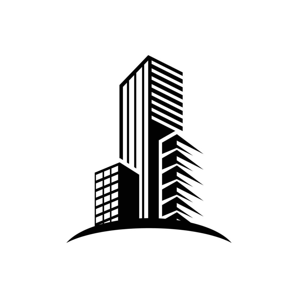 vector de diseño de icono de logotipo de edificio inmobiliario