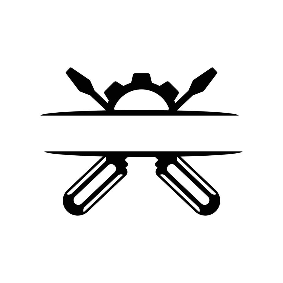 vector de diseño de icono de logotipo de herramienta mecánica