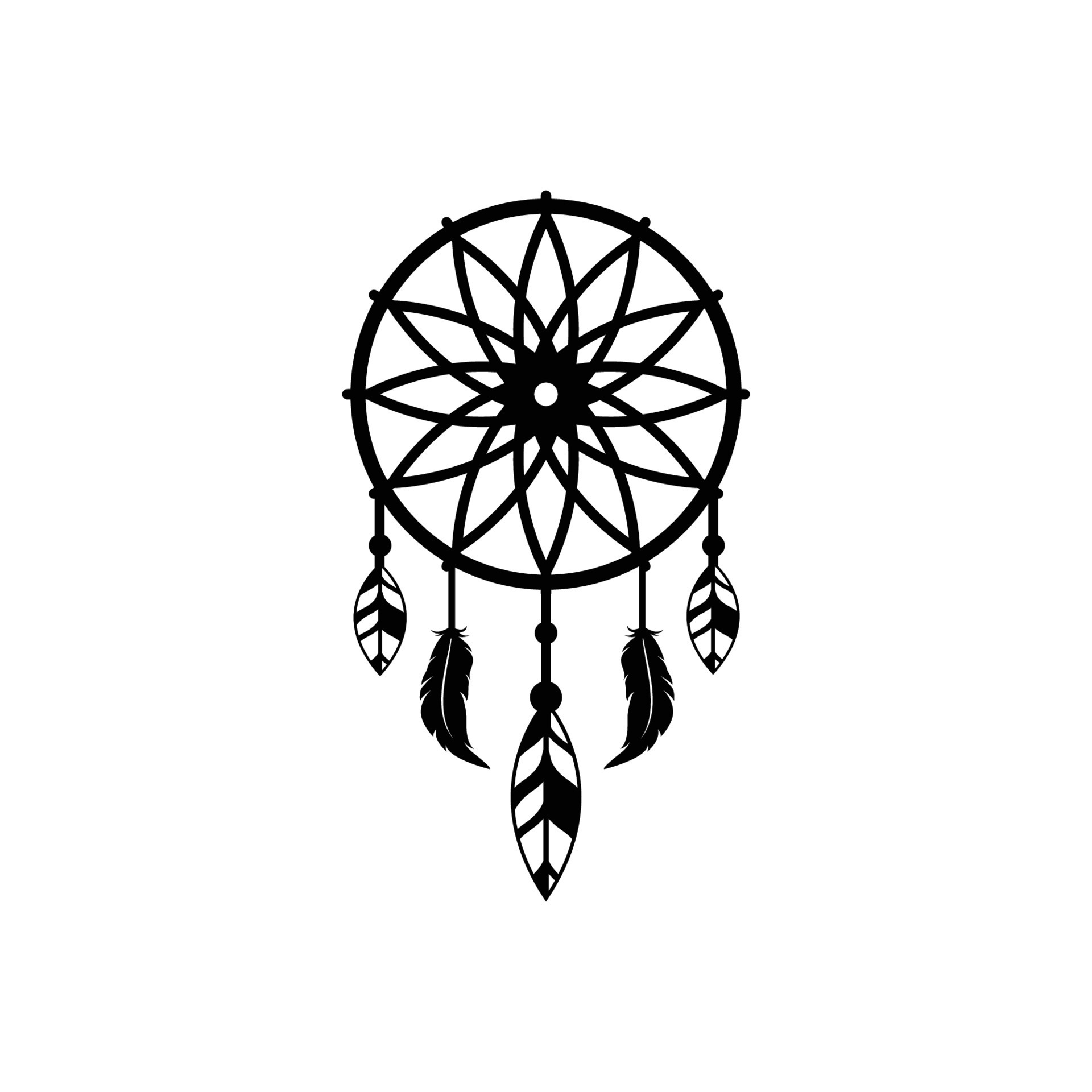 Dream Catcher Icon Flat Graphic Design Stock Illustration