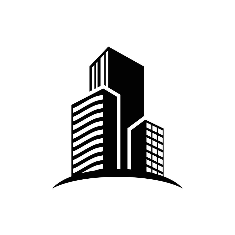 vector de diseño de icono de logotipo de edificio inmobiliario