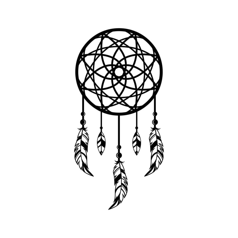 dream catcher logo icon design template vector