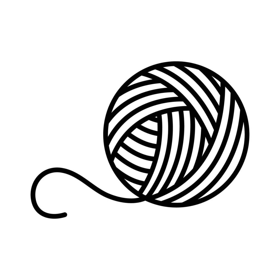 vector de diseño de icono de logotipo de hilo de lana