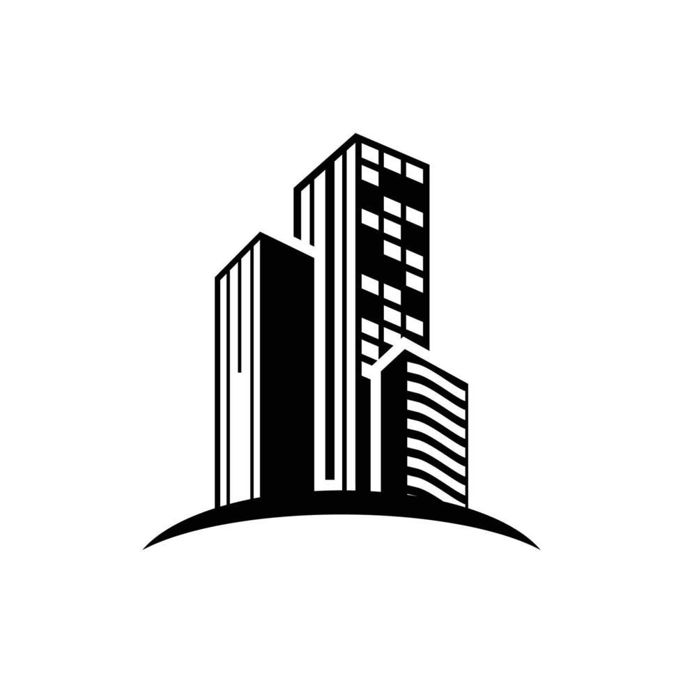 vector de diseño de icono de logotipo de edificio inmobiliario