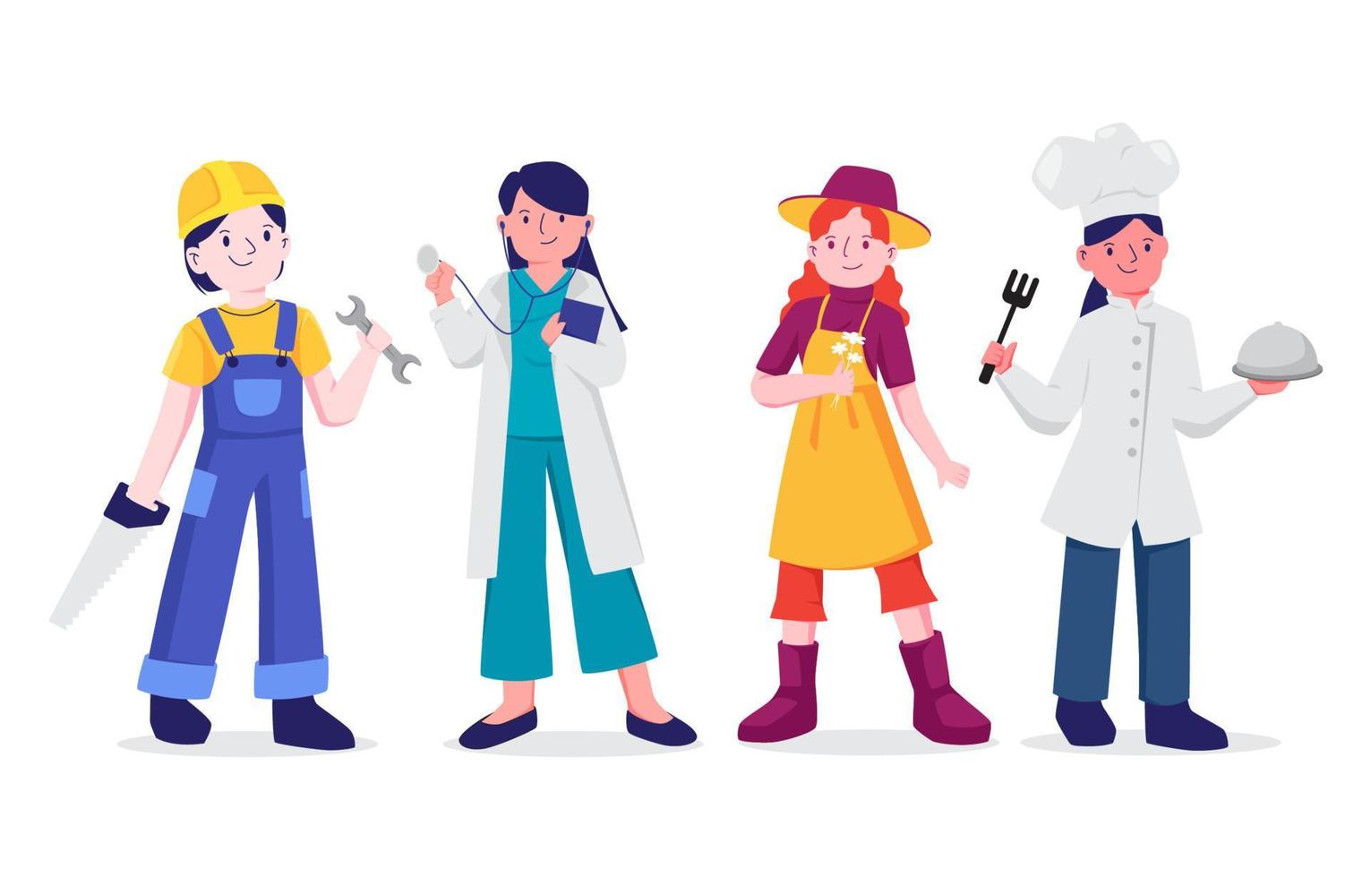 Women Fashion with Diverse Profession vector
