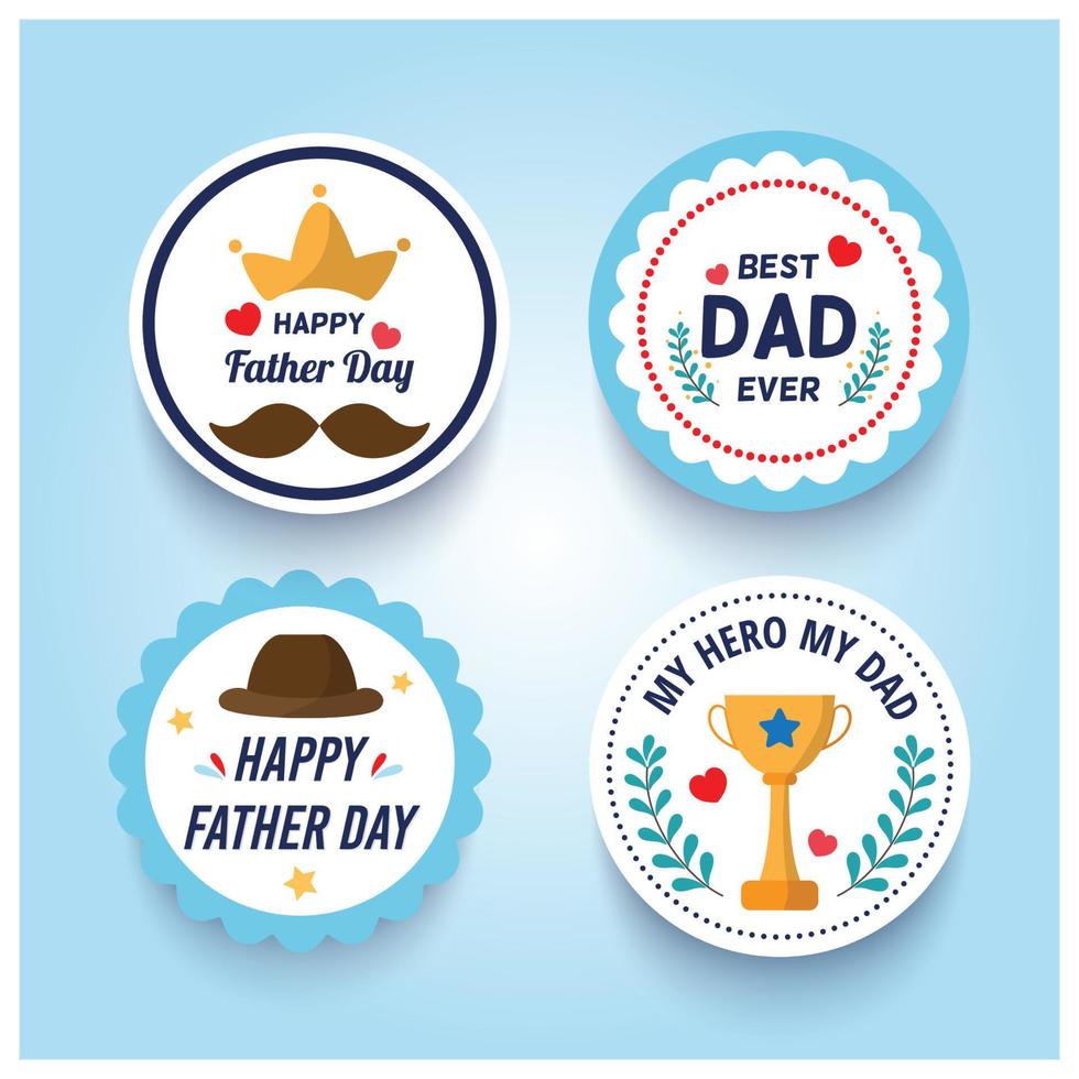 Happy father's Day badge and label.Vector illustration. vector