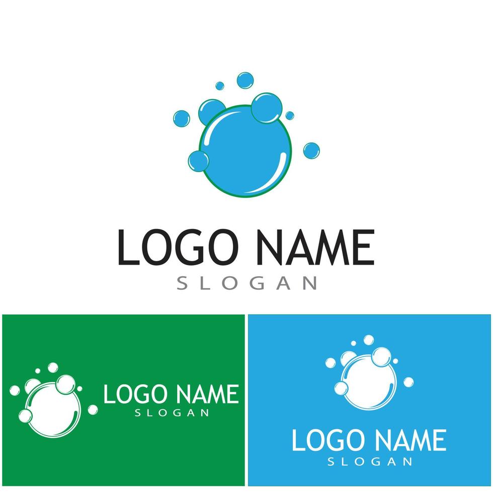 Bubble logo template vector icon illustration