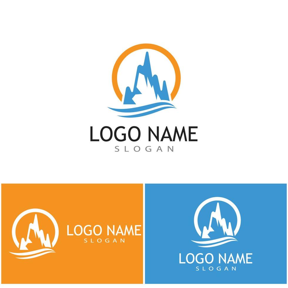 iceberg logo plantilla vector símbolo naturaleza