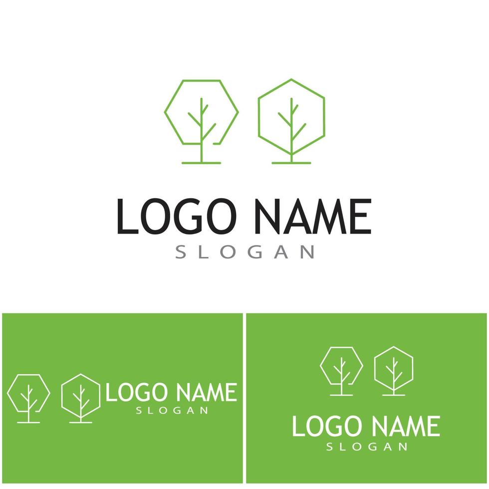 Tree Line Logo Template vector symbol nature