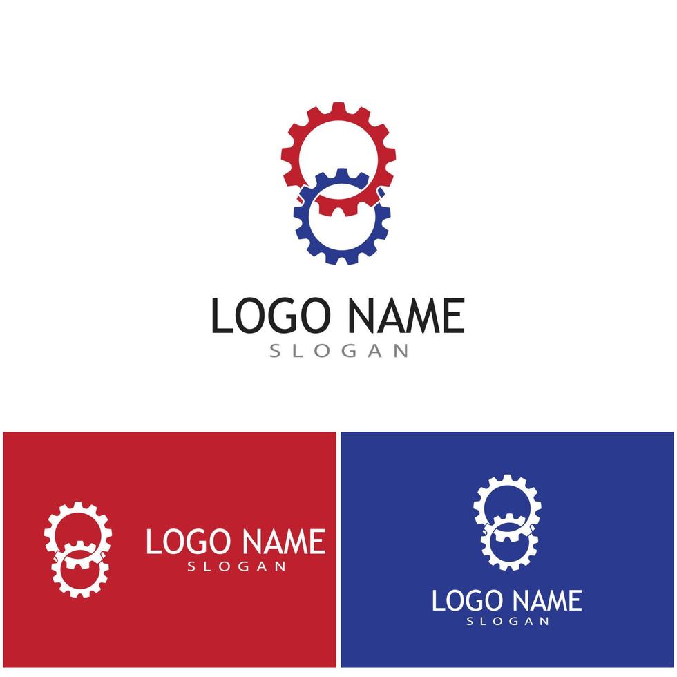 engranaje, logotipo, plantilla, vector, icono, ilustración, diseño vector