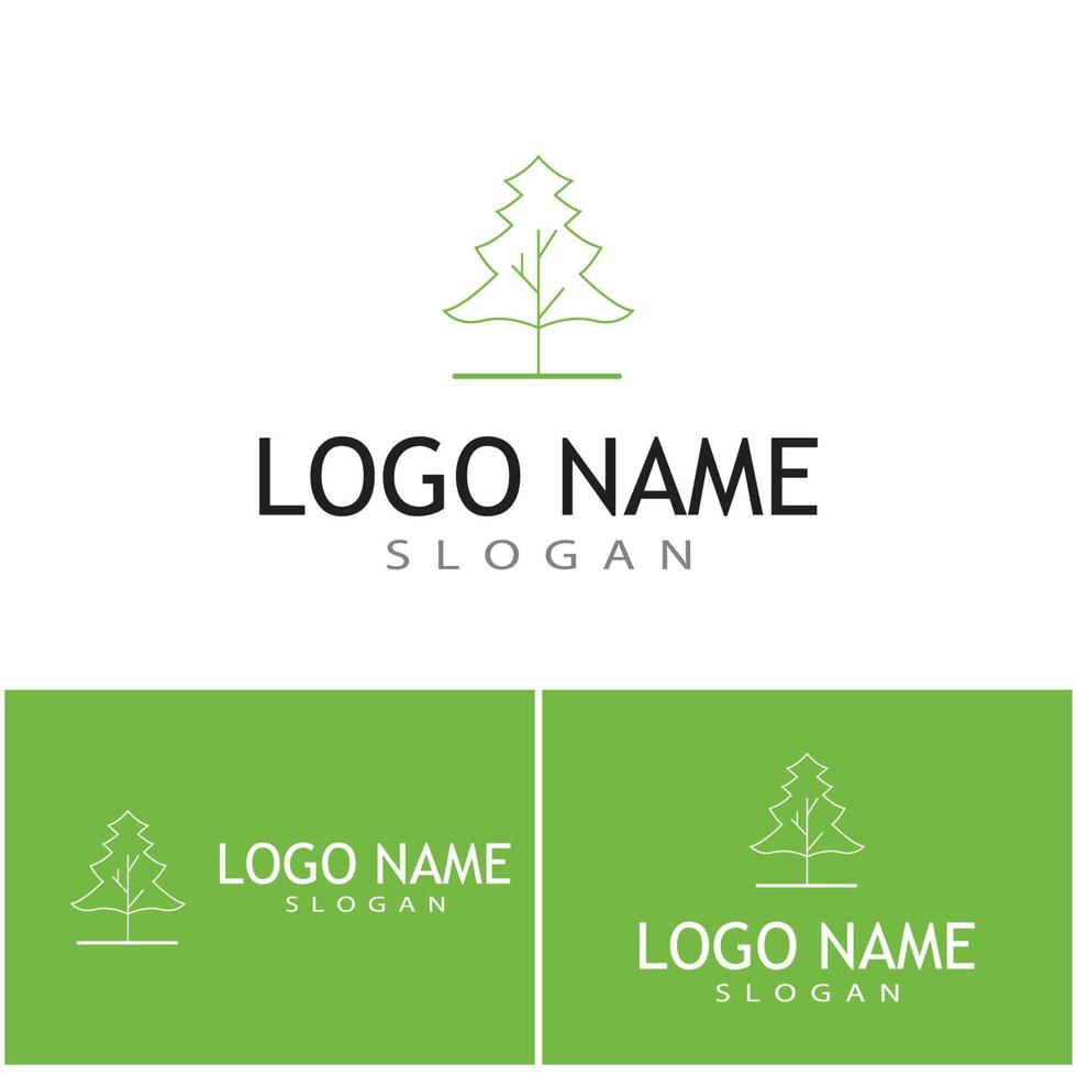 Tree Line Logo Template vector symbol nature