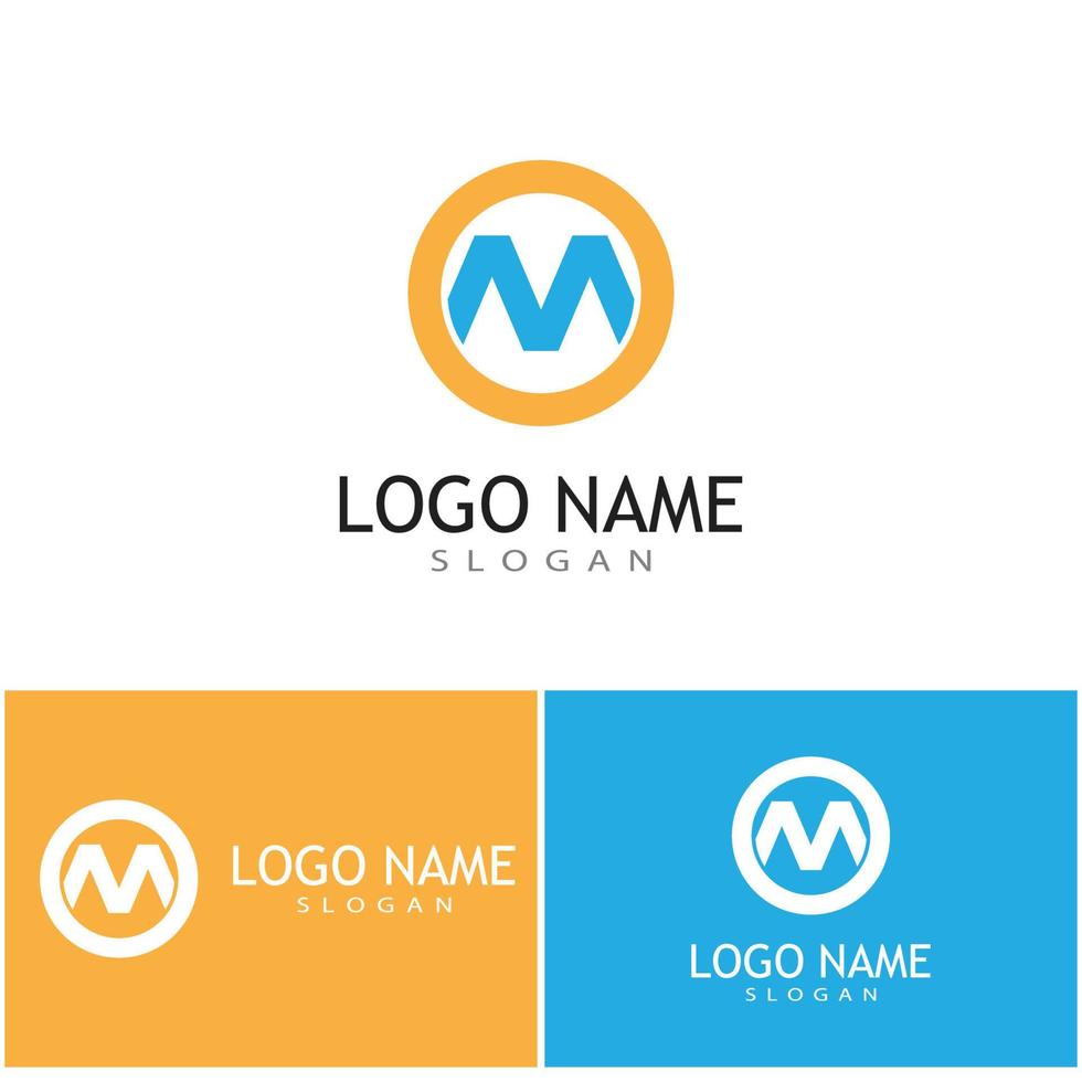M Letter Logo Template vector illustration design
