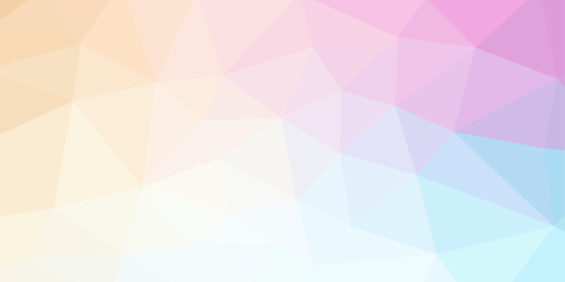 low poly background in pastel color vector