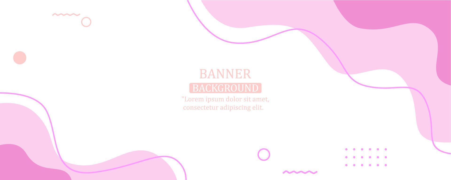 pink pastel banner background template vector
