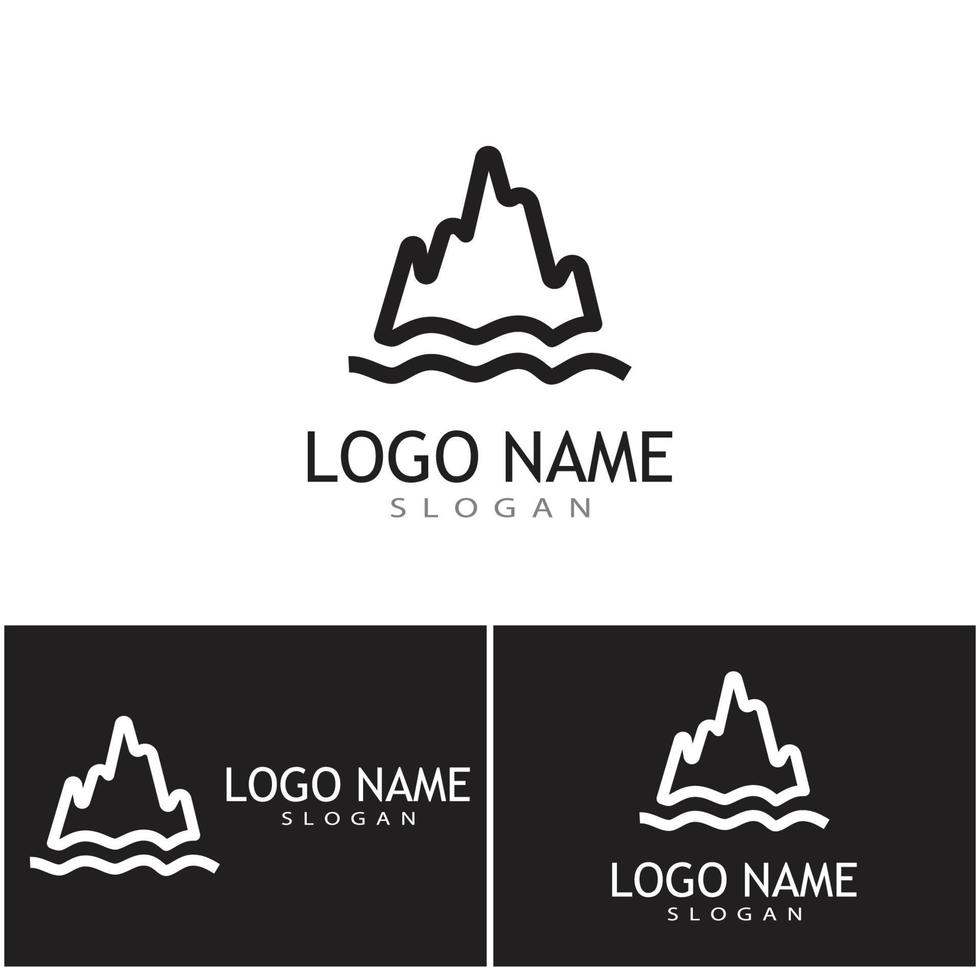 iceberg logo plantilla vector símbolo naturaleza