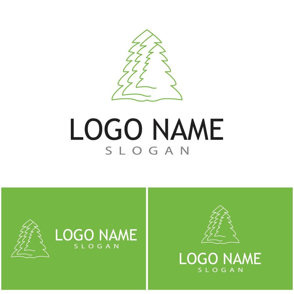 árbol, línea, logotipo, plantilla, vector, símbolo, naturaleza vector