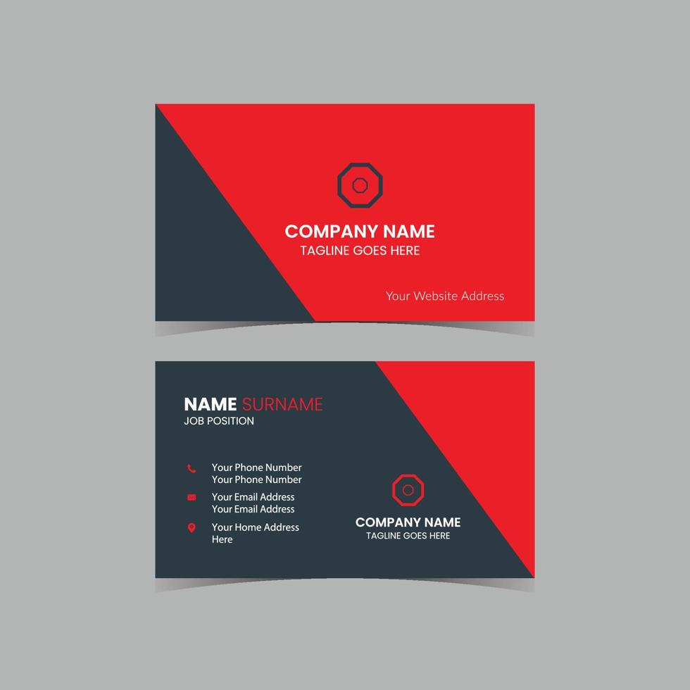 simple corporate or business card design template vector