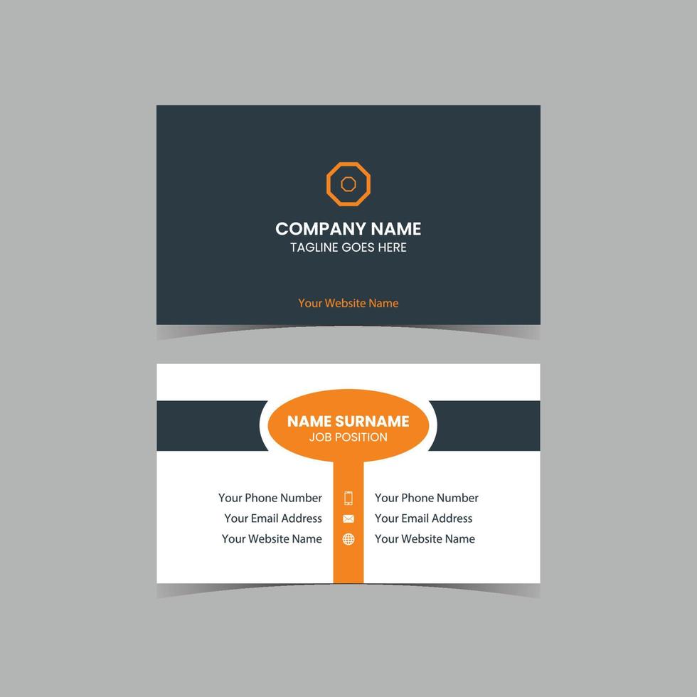 simple corporate or business card design template vector
