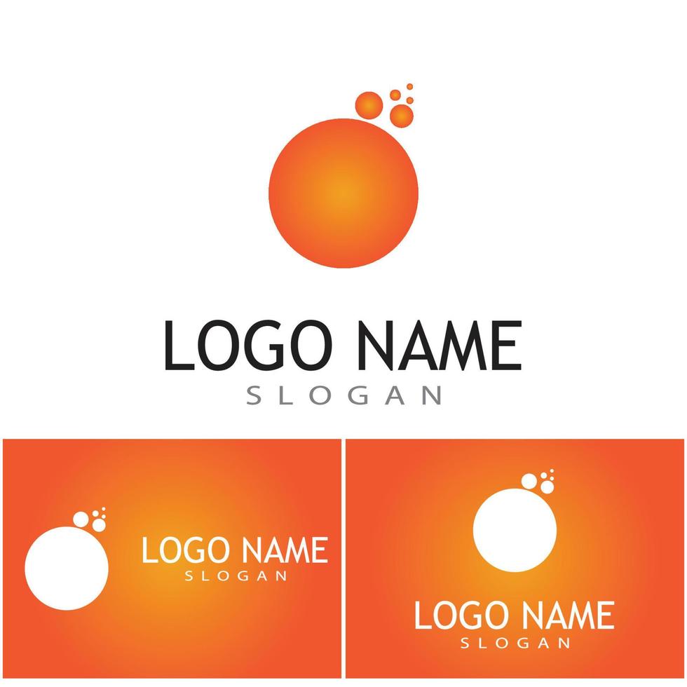 Bubble logo template vector icon illustration