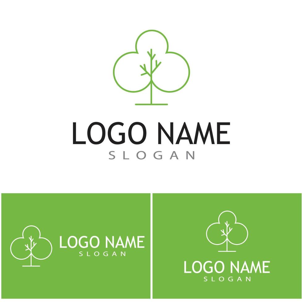 Tree Line Logo Template vector symbol nature