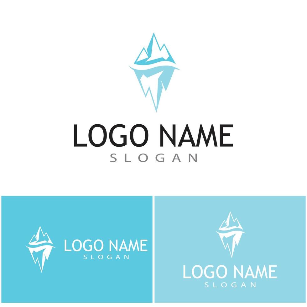 Ice berg Logo Template vector symbol