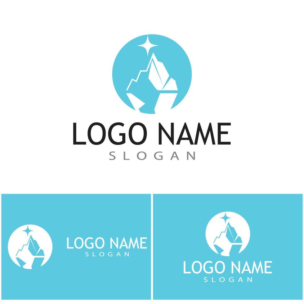 Ice berg Logo Template vector symbol