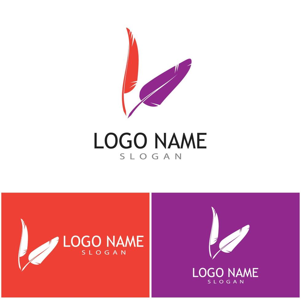 Feathers Logo Template vector symbol