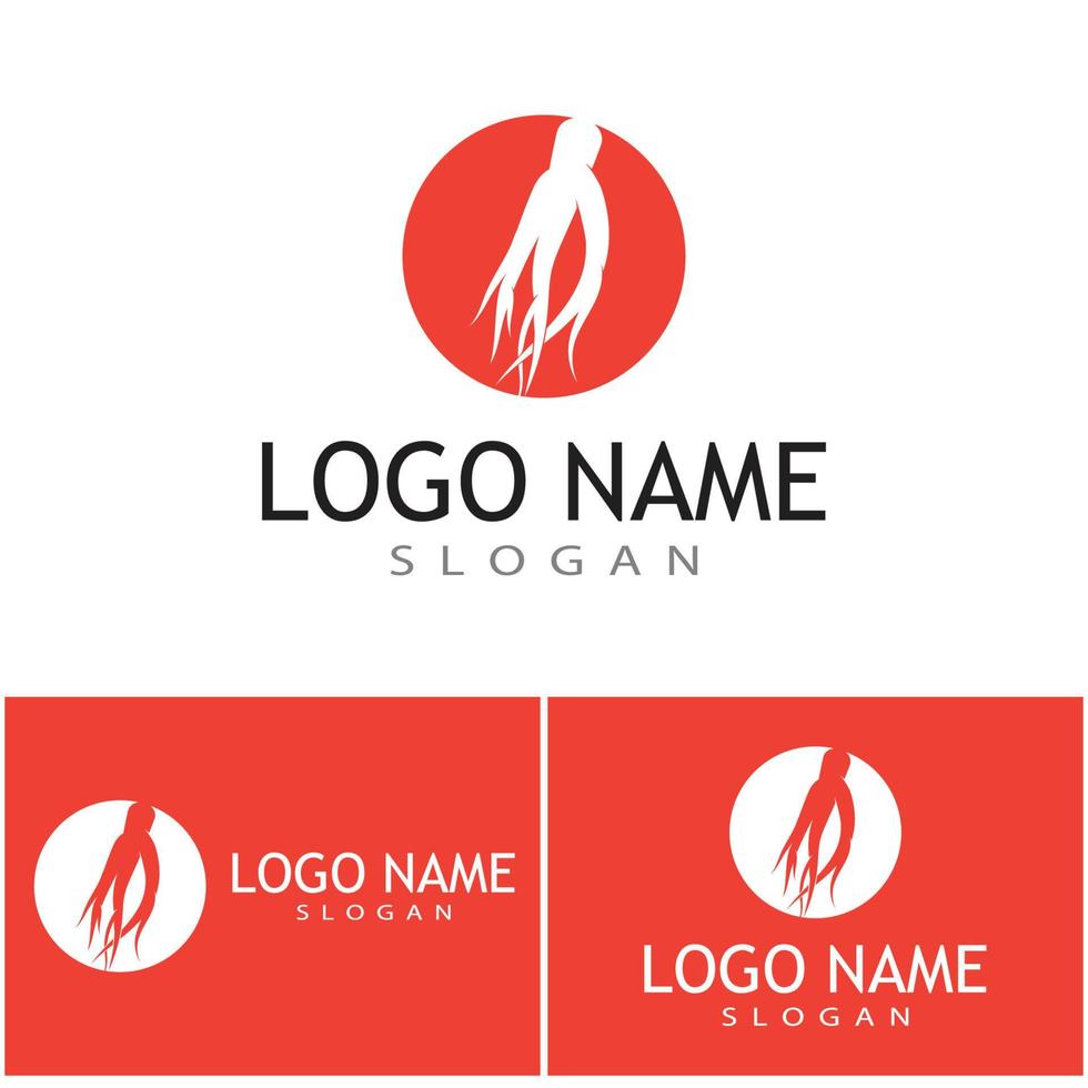 Ginseng vector icon illustration design template