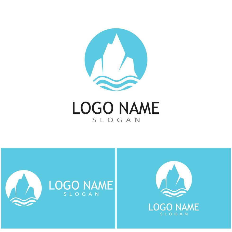 Ice berg Logo Template vector symbol