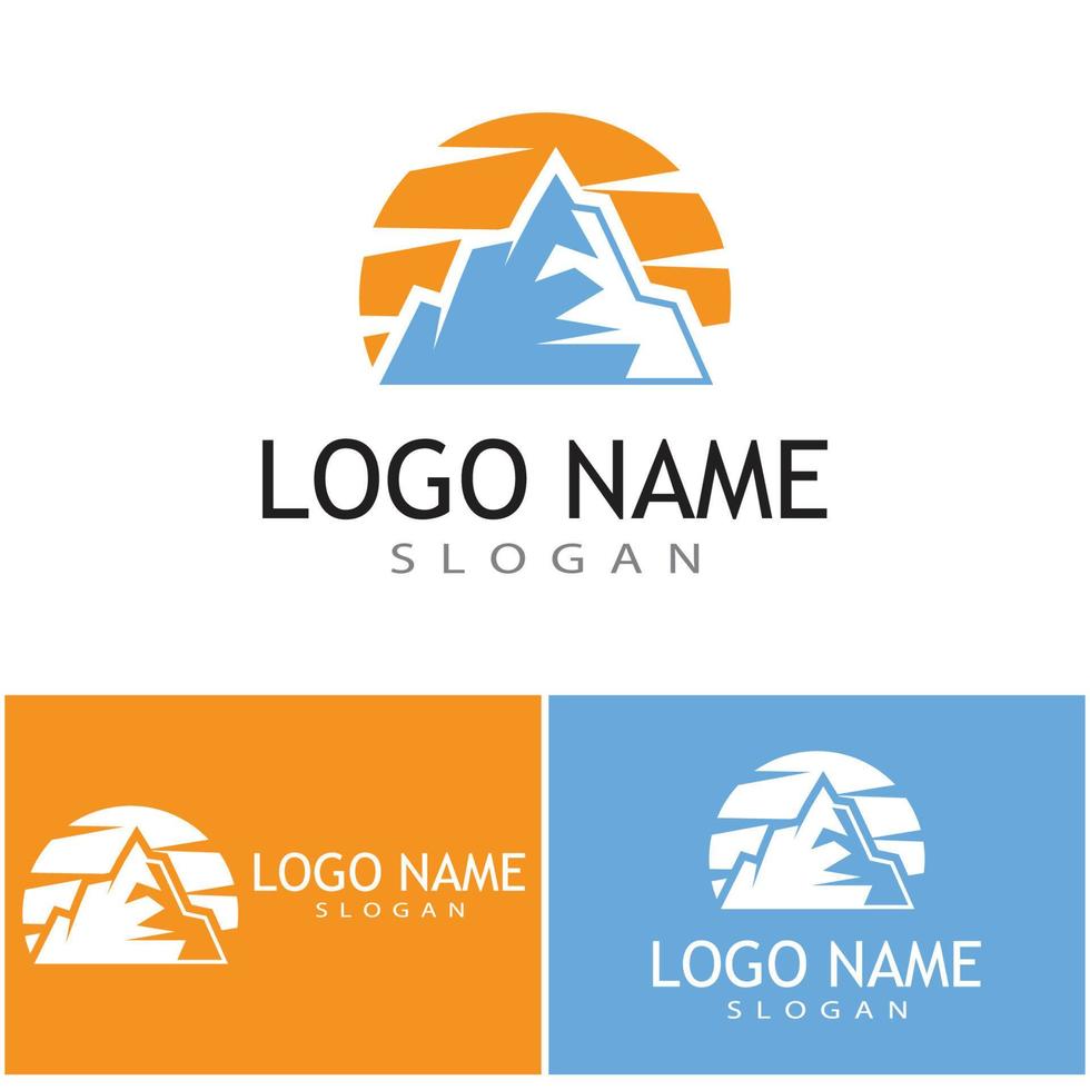 símbolo de vector de plantilla de logotipo de iceberg