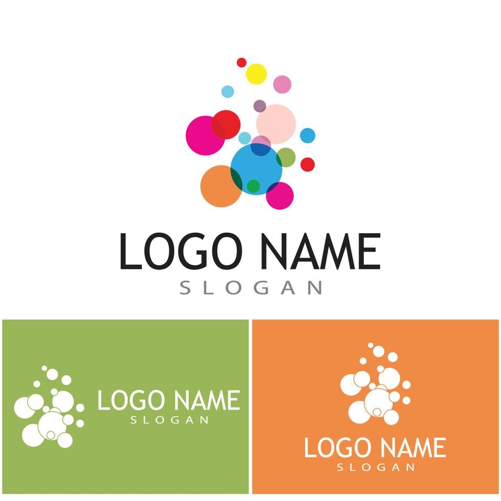 Bubble logo template vector icon illustration