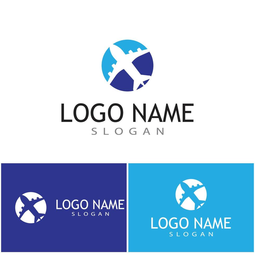 Airplane icon vector illustration design Logo Template