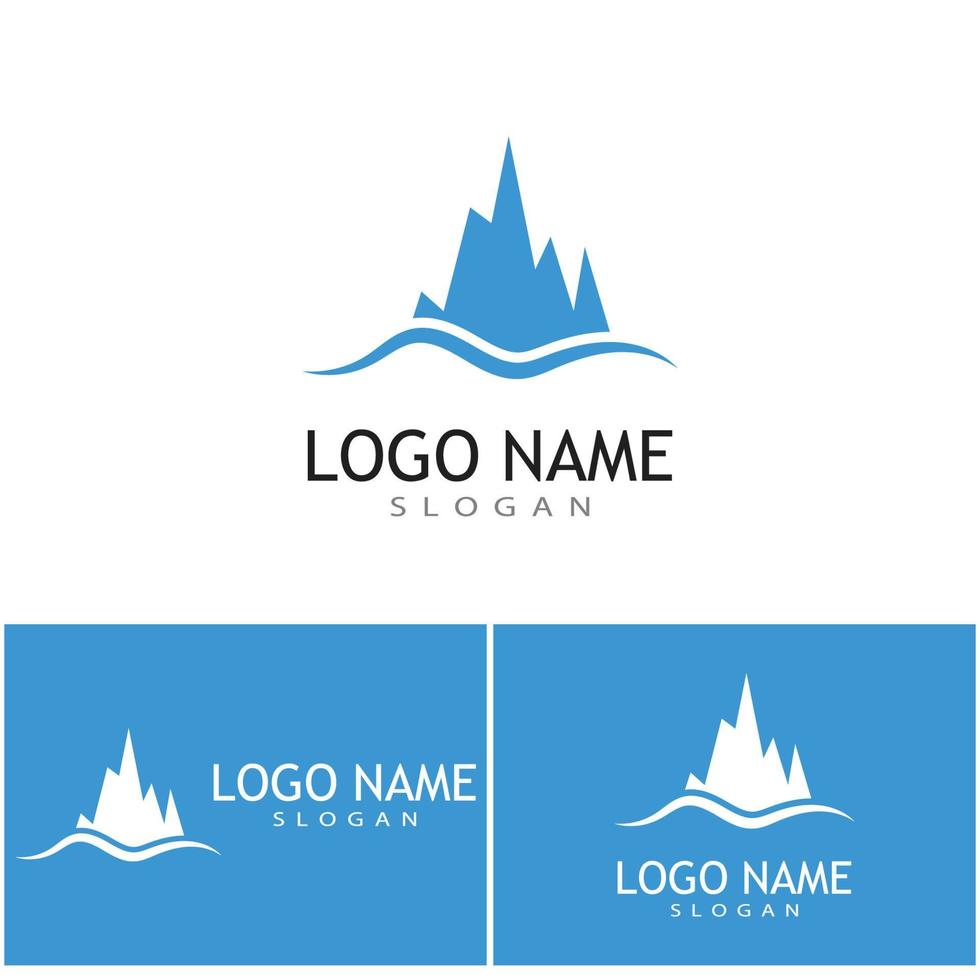 iceberg logo plantilla vector símbolo naturaleza