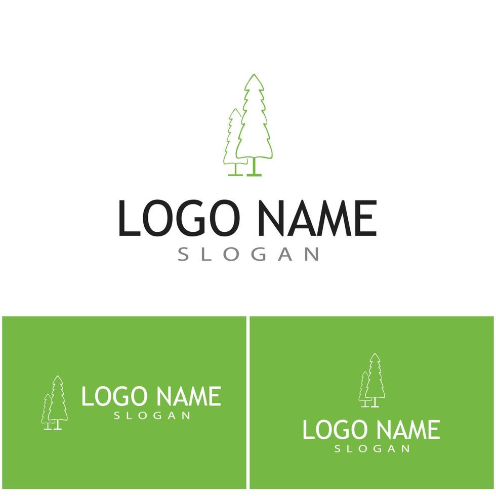 Tree Line Logo Template vector symbol nature