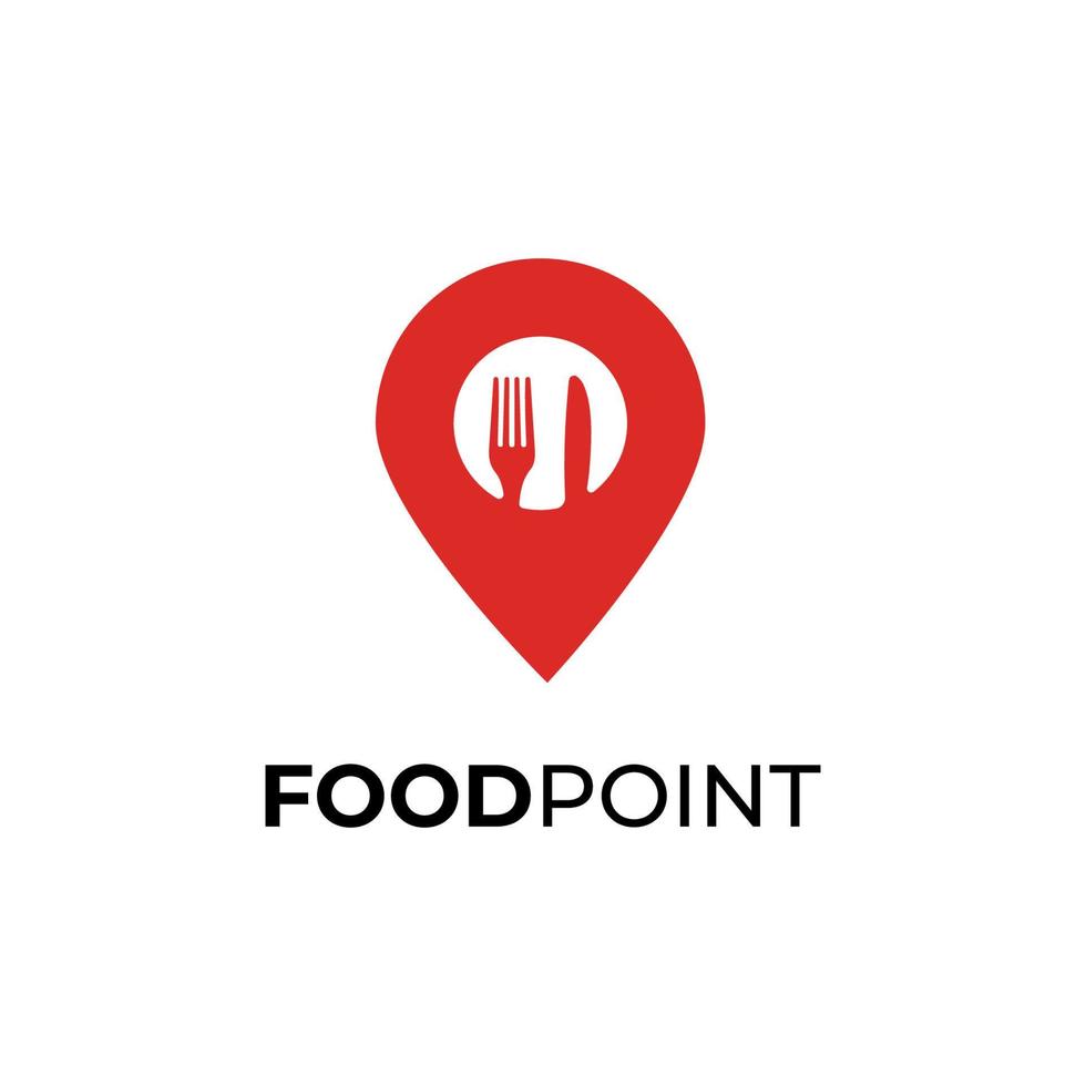 diseño de icono de vector de logotipo de punto de comida