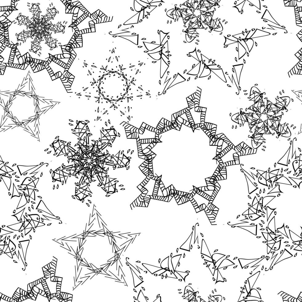 delicate lace doilies stars vector seamless pattern