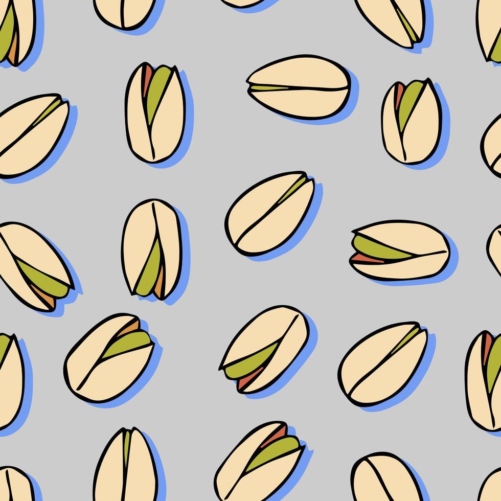 nuts pistachios vector seamless pattern healthy food and snack