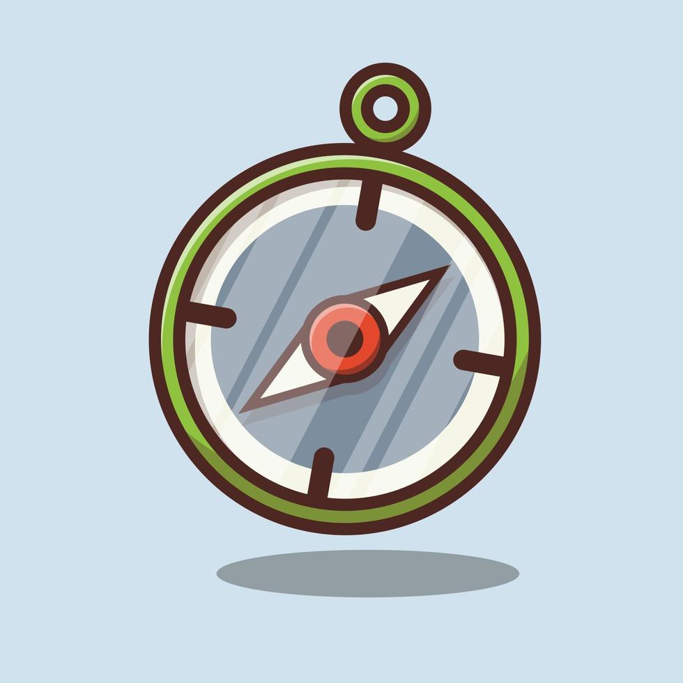 Compass cartoon vector icon illustration isolated object