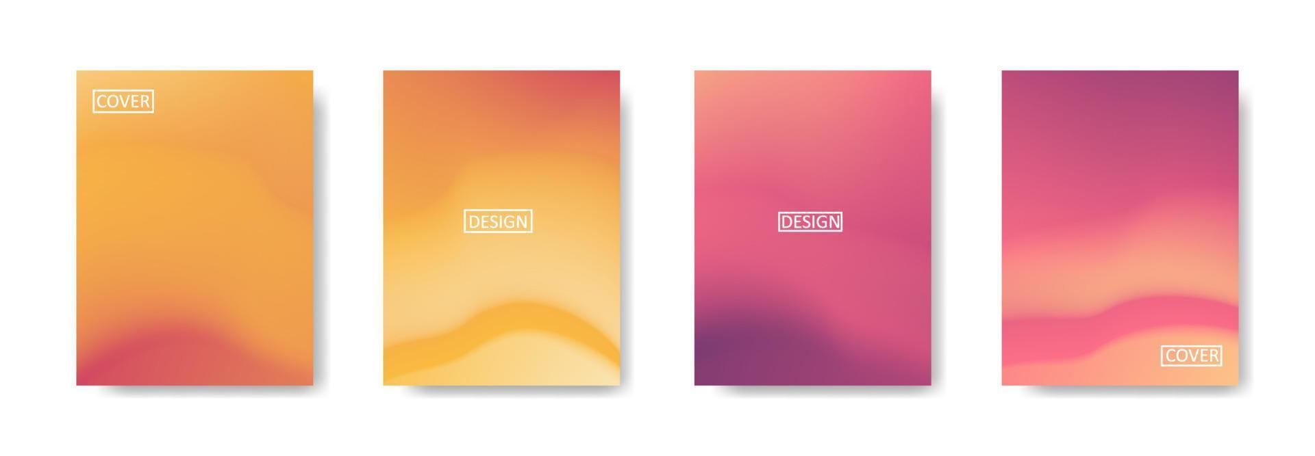 Set of abstract background with beautiful gradation color, colorful background for poster flyer banner backdrop.vertical banner.cool fluid background vector illustration
