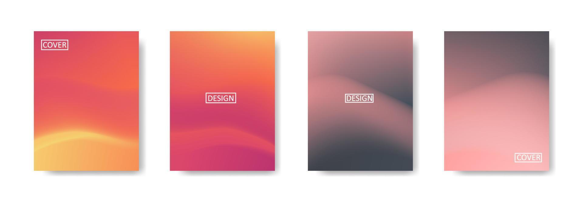 Set of abstract background with beautiful gradation color, colorful ...