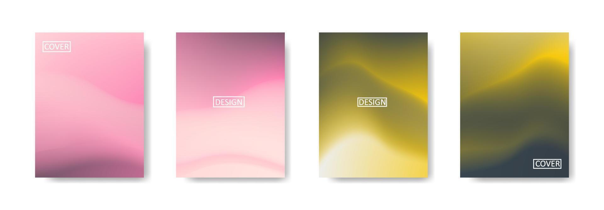 Set of abstract background with beautiful gradation color, colorful background for poster flyer banner backdrop.vertical banner.cool fluid background vector illustration
