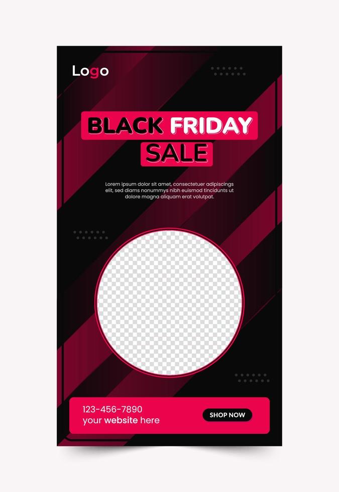 Creative Black Friday flyer, poster, invitation, and social media template layout vector