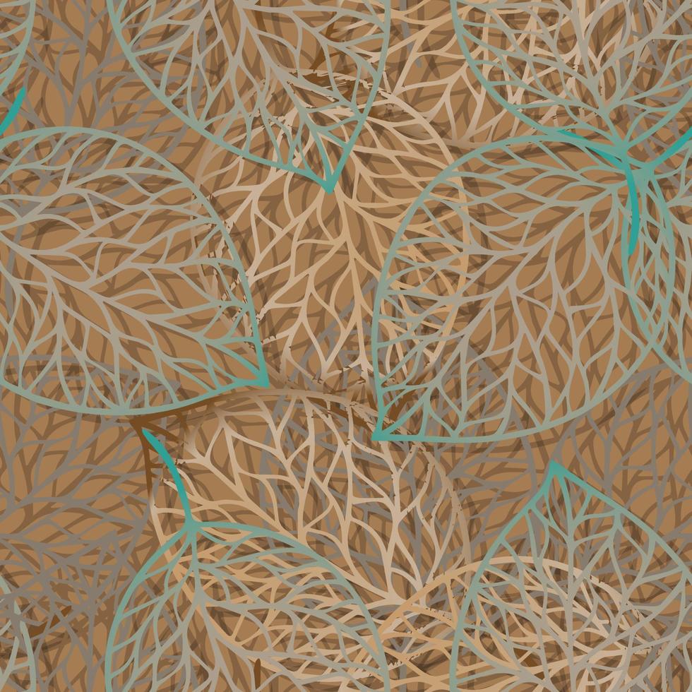 Vector seamless pattern with leaves illustration